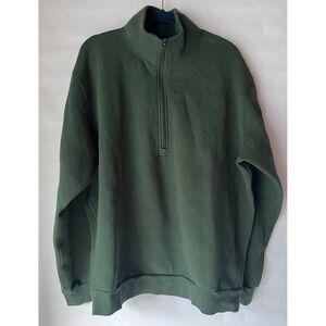 Lululemon Mens Steady State Half Zip Pullover Sweatshirt Green Size M